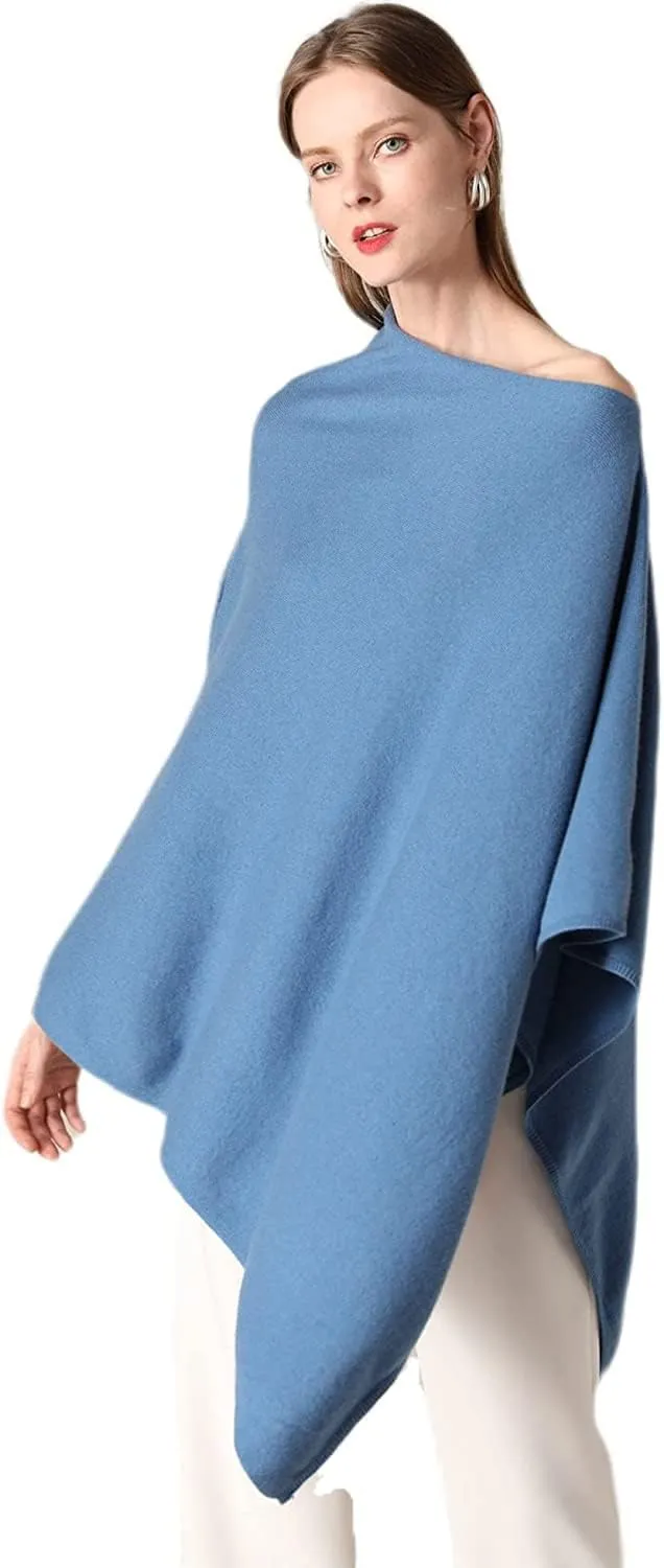 Women's Winter Warm Soft wool blend Poncho Knit cape shawls and wraps