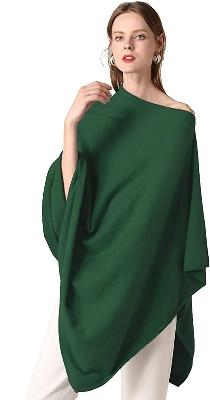 Women's Winter Warm Soft wool blend Poncho Knit cape shawls and wraps