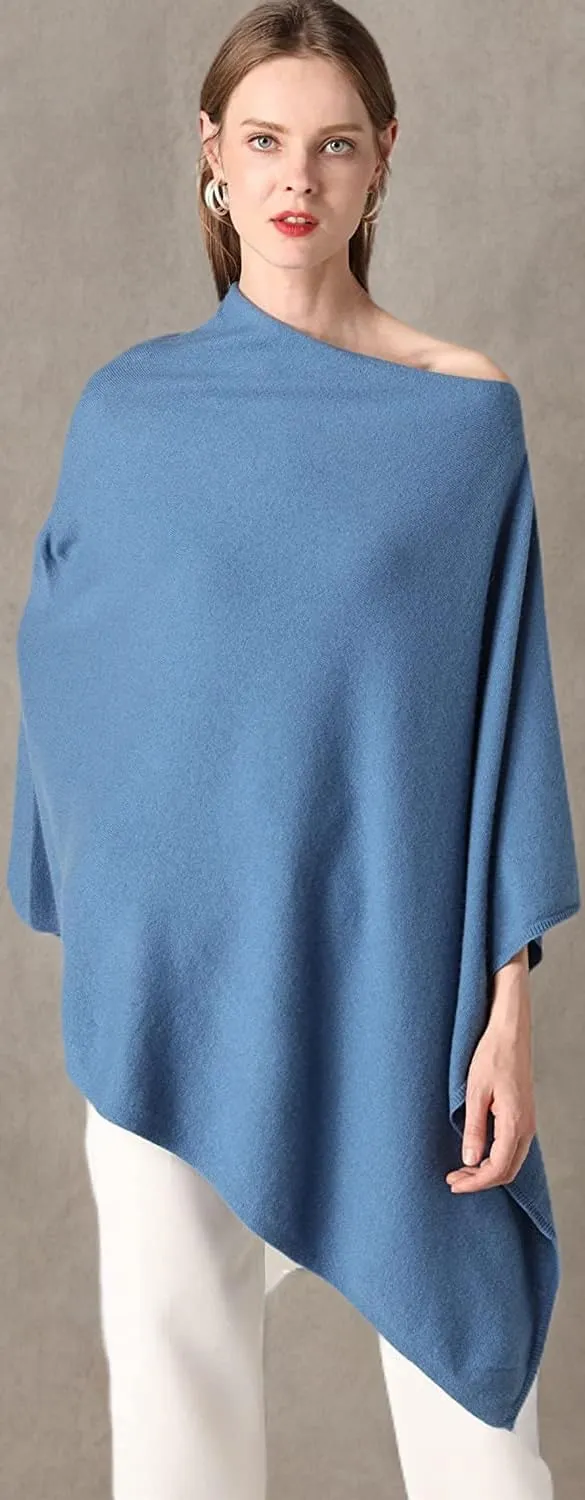 Women's Winter Warm Soft wool blend Poncho Knit cape shawls and wraps