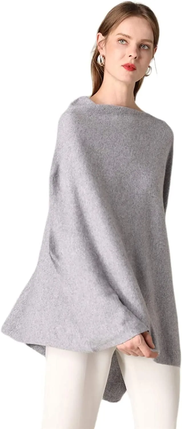Women's Winter Warm Soft wool blend Poncho Knit cape shawls and wraps