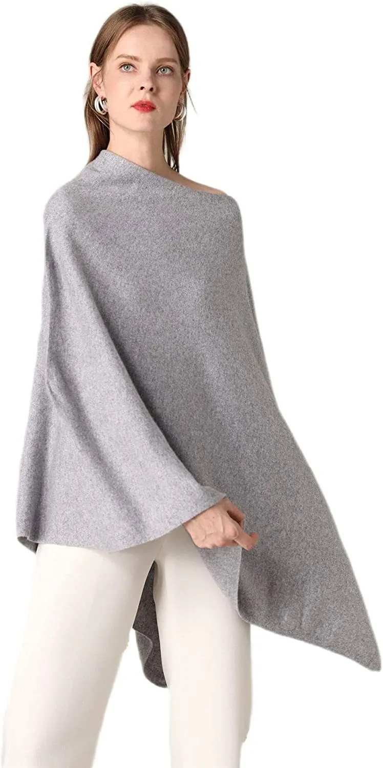 Women's Winter Warm Soft wool blend Poncho Knit cape shawls and wraps