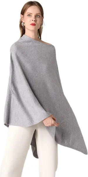 Women's Winter Warm Soft wool blend Poncho Knit cape shawls and wraps