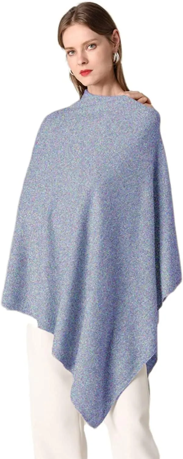 Women's Winter Warm Soft wool blend Poncho Knit cape shawls and wraps