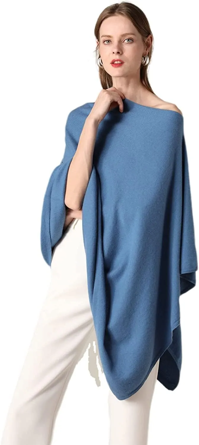 Women's Winter Warm Soft wool blend Poncho Knit cape shawls and wraps