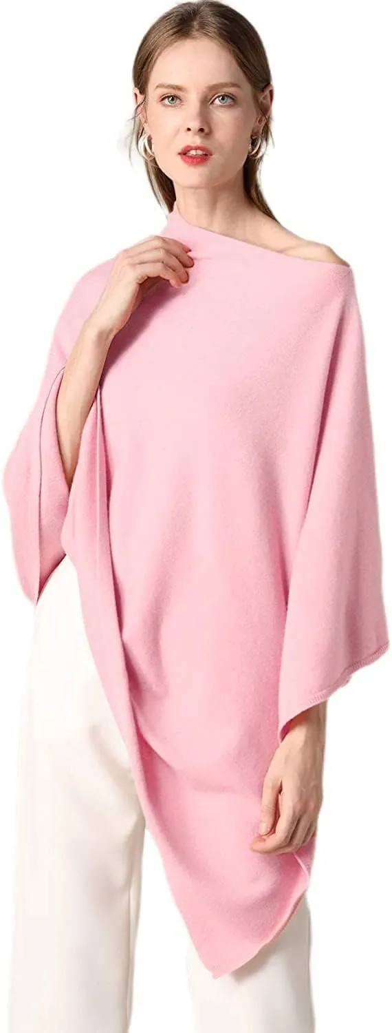 Women's Winter Warm Soft wool blend Poncho Knit cape shawls and wraps