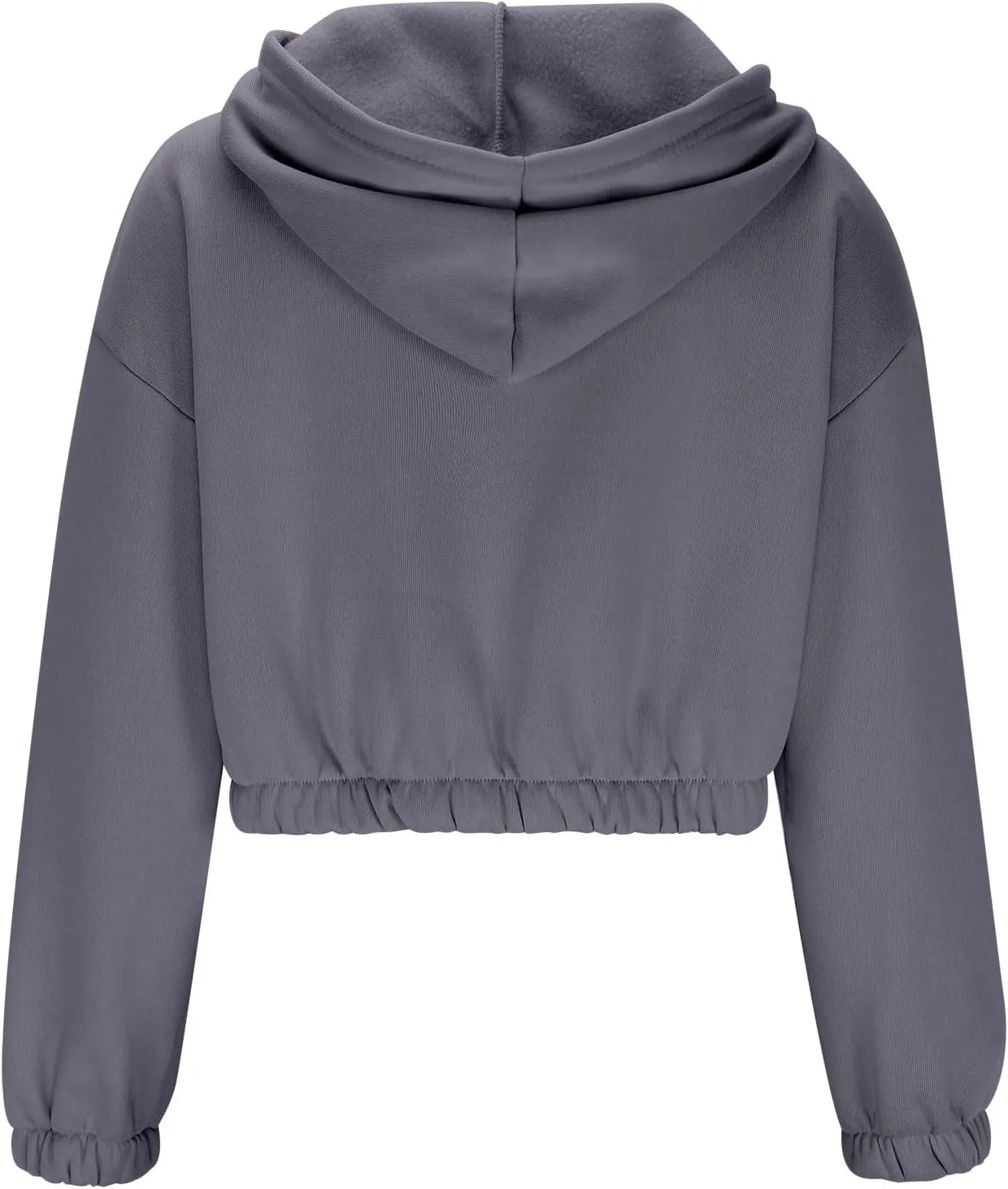 XUNRYAN Women Hoodies Lightweight Thin Fleece Jackets Short Winter Coats Hooded Warm Cropped Outerwear Y2K Clothes Streetwear