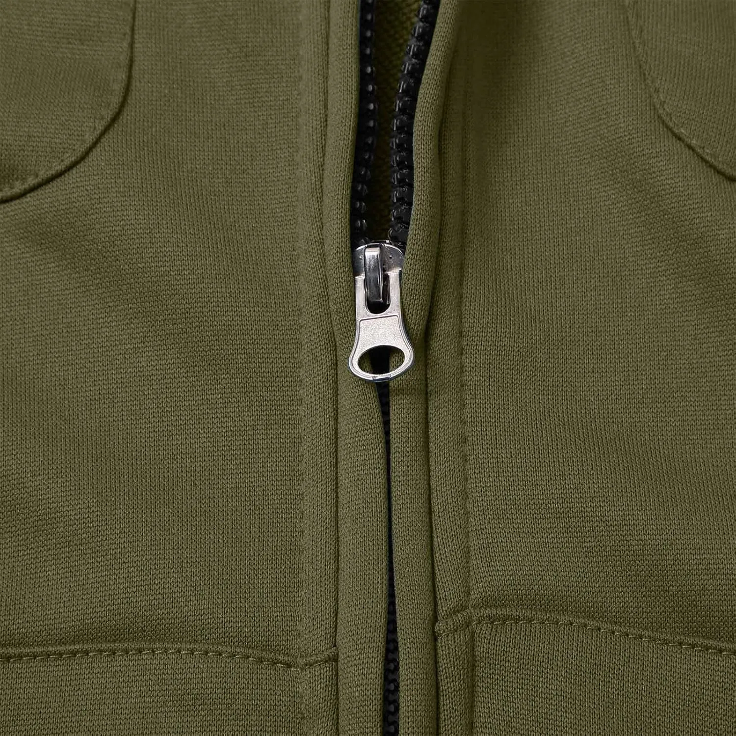 Zip Up Hoodies For Men Tactical Military Workout Tops Casual Heavy Weight Cargo Sweatshirt Long Sleeve Hooded Pullover